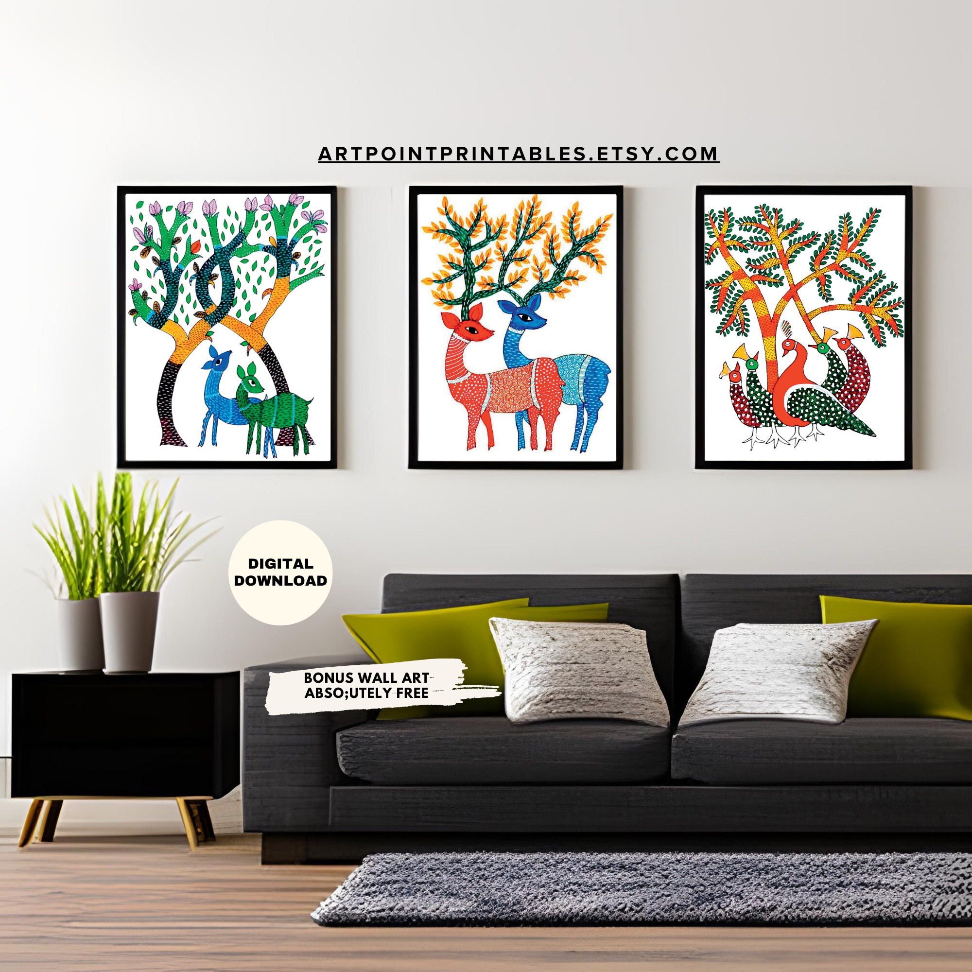 ⭐︎2枚セット⭐︎Gond Art Gond art - Etsy 日本