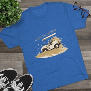 Grappige golf tshirt-grappig vaderdagcadeau-cadeau voor echtgenoot-humoristisch golfshirt-Tri-Blend Crew