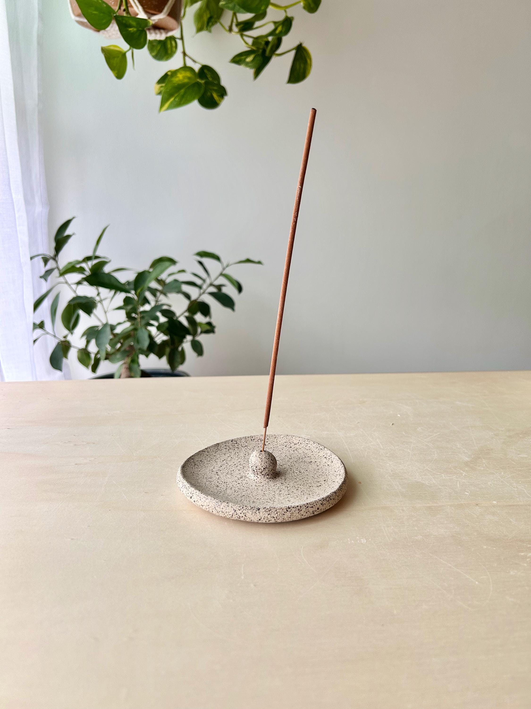 Handmade Speckled Clay Ceramic Incense Holder: Aromatherapy Self