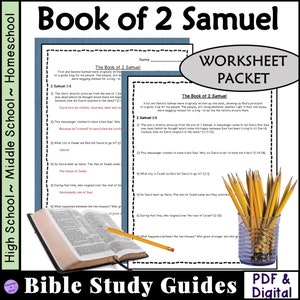 2 Samuel Bible Study Guide worksheets