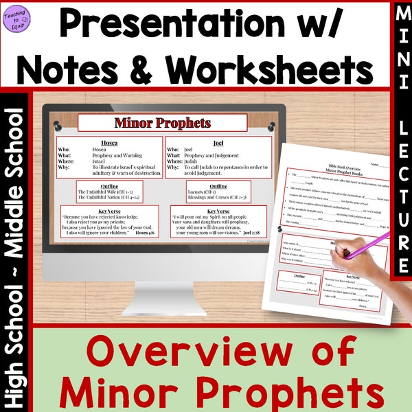 Minor Prophets Bible Books Overview – Presentation w/worksheets