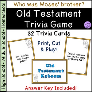 Altes Testament Geschichten aus der Bibel Quiz Spiel