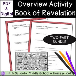 Revelation book of the Bible Summary (2-Part) Overview Activity worksheets