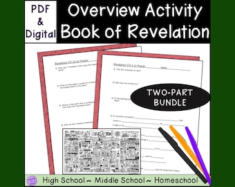 Revelation book of the Bible Summary (2-Part) Overview Activity worksheets
