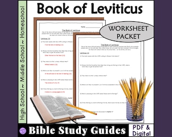 Hojas de trabajo de preguntas de estudio bíblico de Levítico