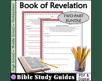 Jeu de feuilles de travail Questions d'étude de la Bible sur l'Apocalypse (2 parties)