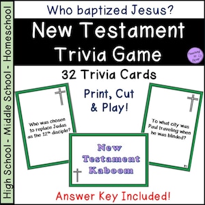 New Testament stories of the Bible trivia Game