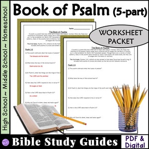 Psalm Bibelstudienfragen Arbeitsblätter