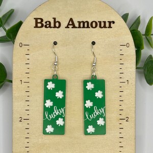 Handmade Lucky 4 Leaf Clover Earrings