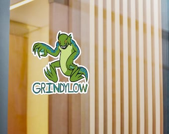 Grindylow-klistermärken engelsk folklore vattendemon goblin mytisk varelse vinyldekal för bärbara datorer vattenflaskor