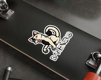 Bakeneko Stickers Japanese Yokai Transforming Cat Folklore Mythical Creature Vinyl Decal for Laptops Water Bottles