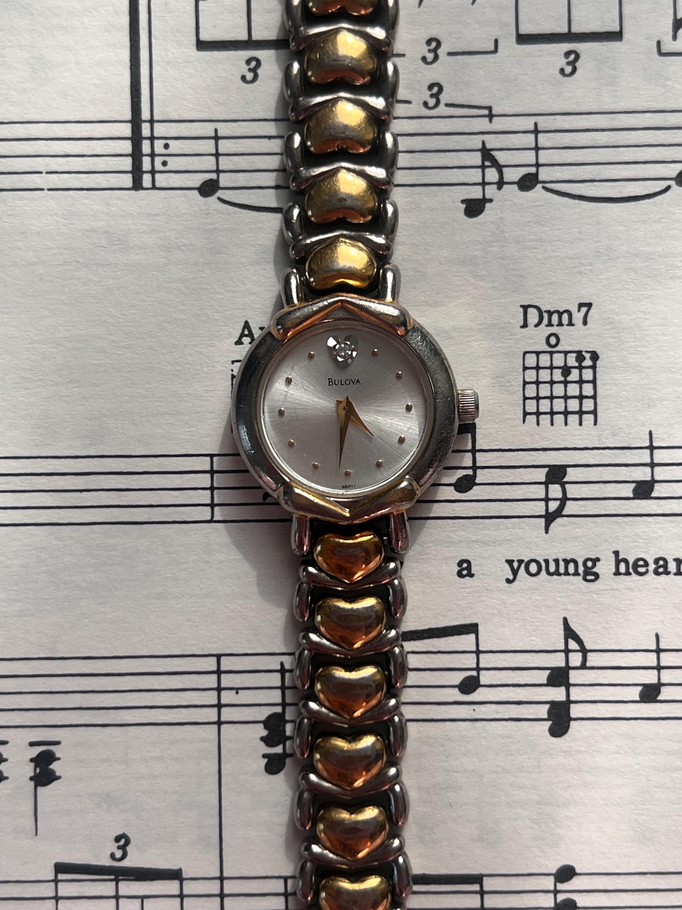 Bulova heart band watch hotsell