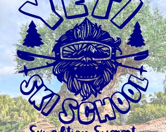 Yeti Ski School - Expedition Everest Digital Design (SVG, PNG, JPEG)