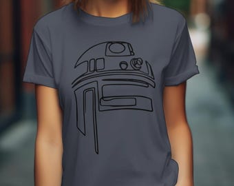 Schlichtes R2D2 Unisex Erwachsene & Kinder Shirt, Familie Star Wars Shirts