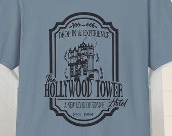 T-shirt Hollywood Tower Hotel, shirt Tower of Terror Ride, Hollywood Studios-T-shirt, uniseks grafisch T-shirt, vintage themaparkshirt, Disney-cadeau