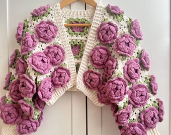 andmary￤Rosie flower knit tops ANDMARY】Rosie flower knit tops