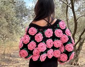 Tubilayka Floral Pattern Cardigan | Handmade Floral Pattern