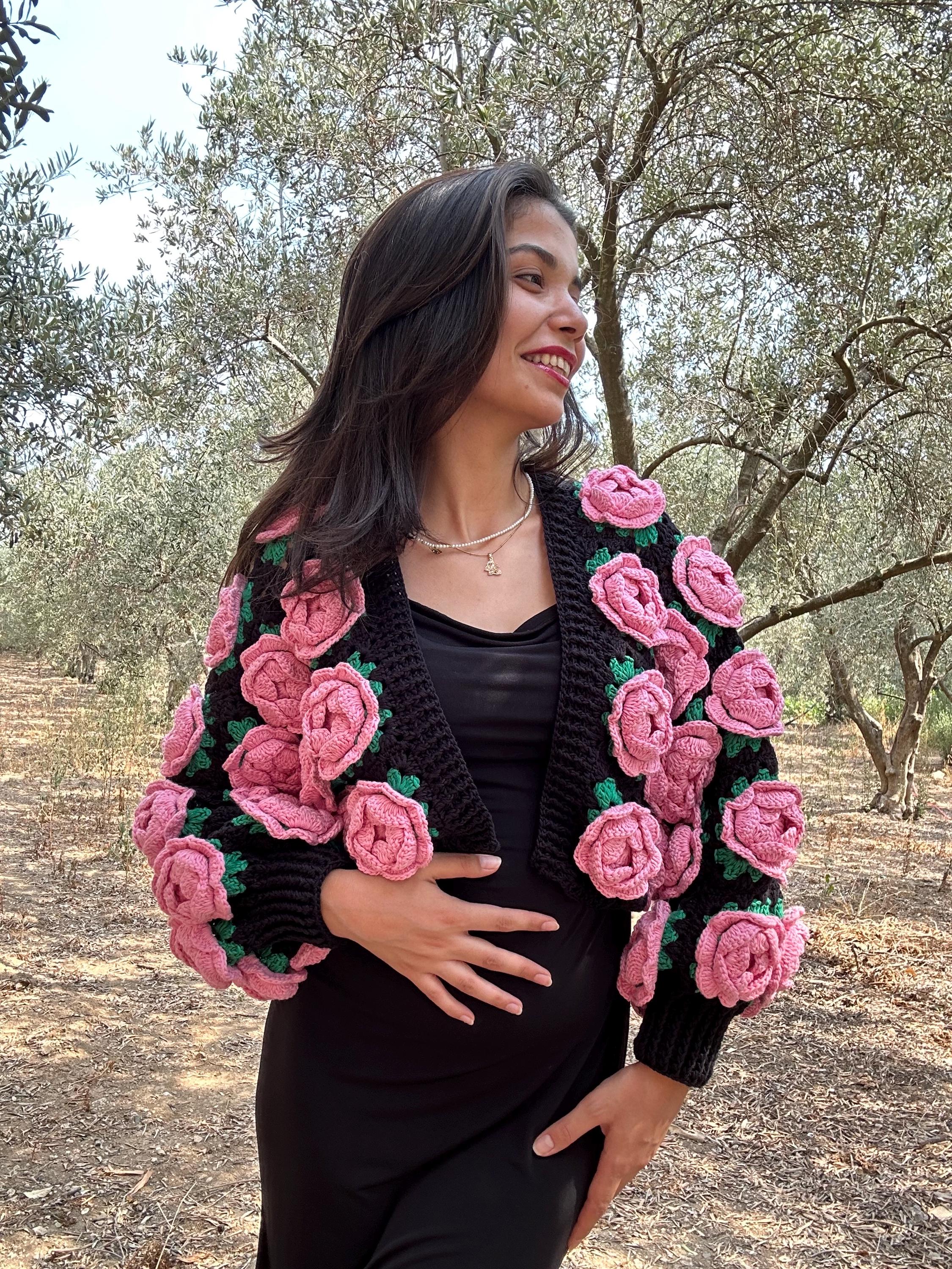 トップス ANDMARY Rosie flower knit tops ANDMARY】Rosie flower knit tops