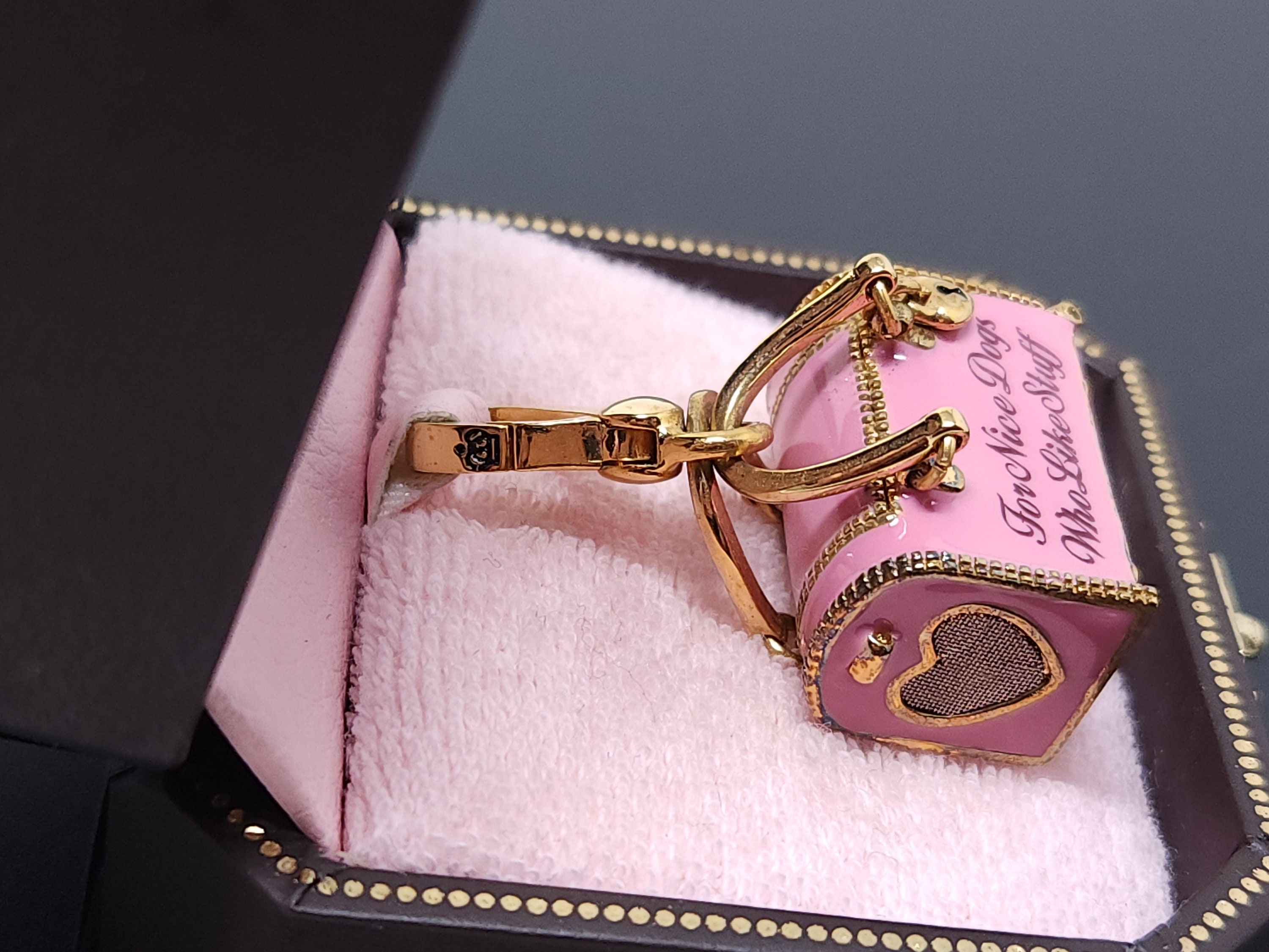 Vintage Juicy Couture Pink Enamel Gold Tone Dog Carrier Charm - Etsy