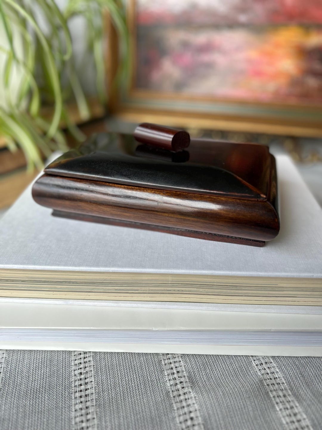 Vintage Handmade Wood Box, Lidded Treasure Box - Etsy