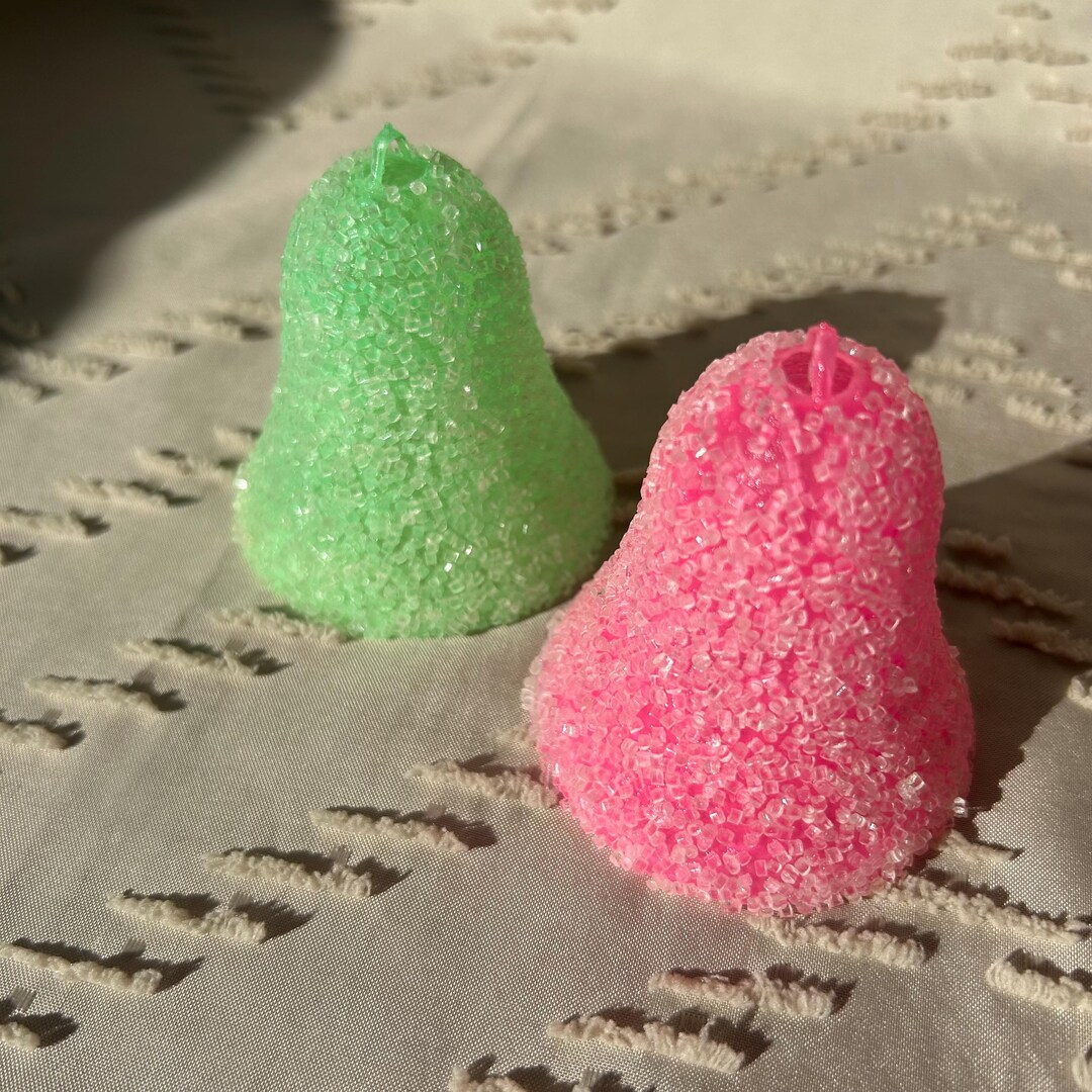 Vintage Jewelbrite Sugar Bell Ornaments: Pink & Green  display picture 1