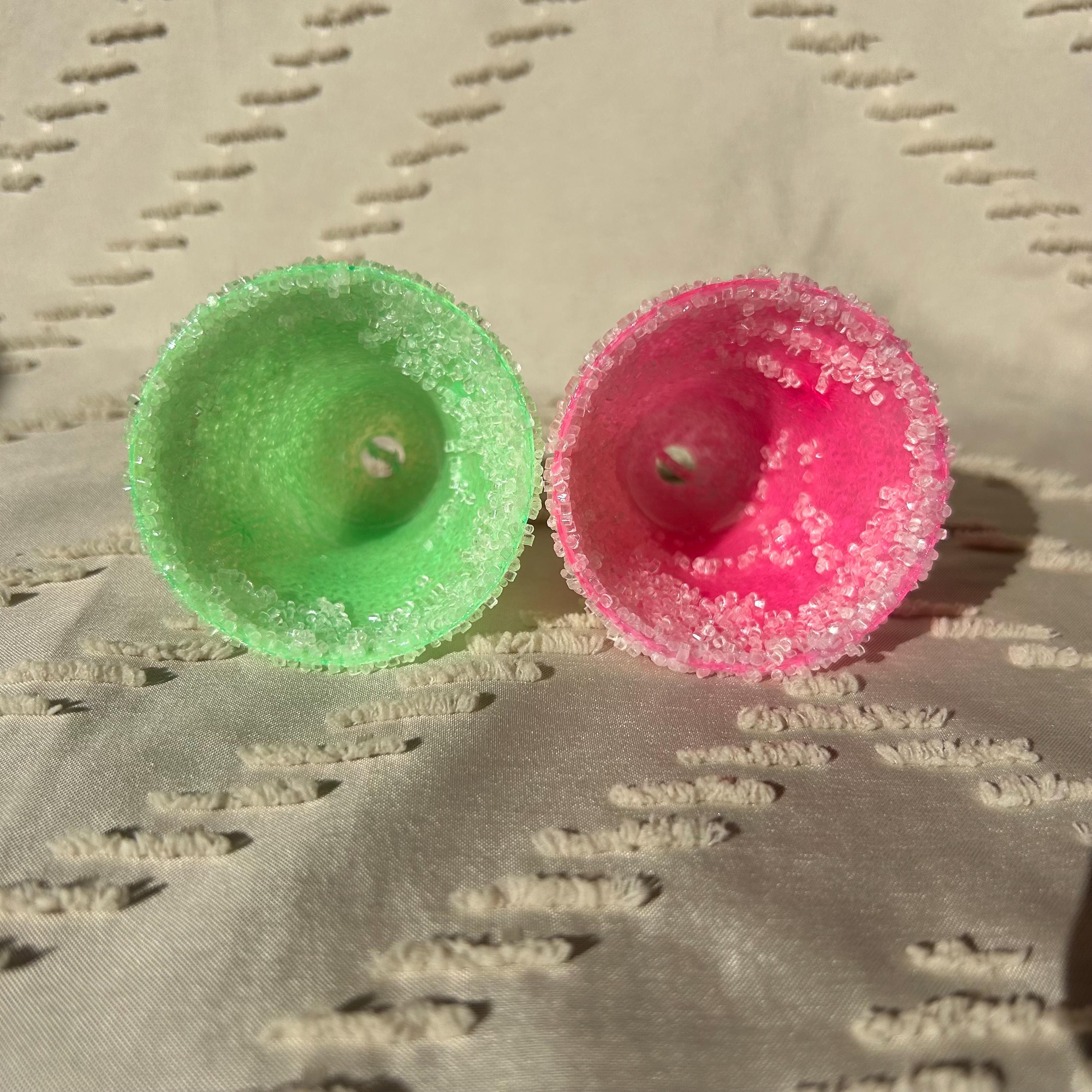Vintage Jewelbrite Sugar Bell Ornaments: Pink & Green  display picture 1