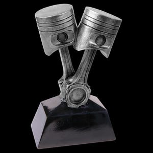 Personalized Piston Resin Trophy. Car Shows, Races, Auto Shop Award, Mechanic Gift, Perfect For Any Car Enthusiast or Car Club Event