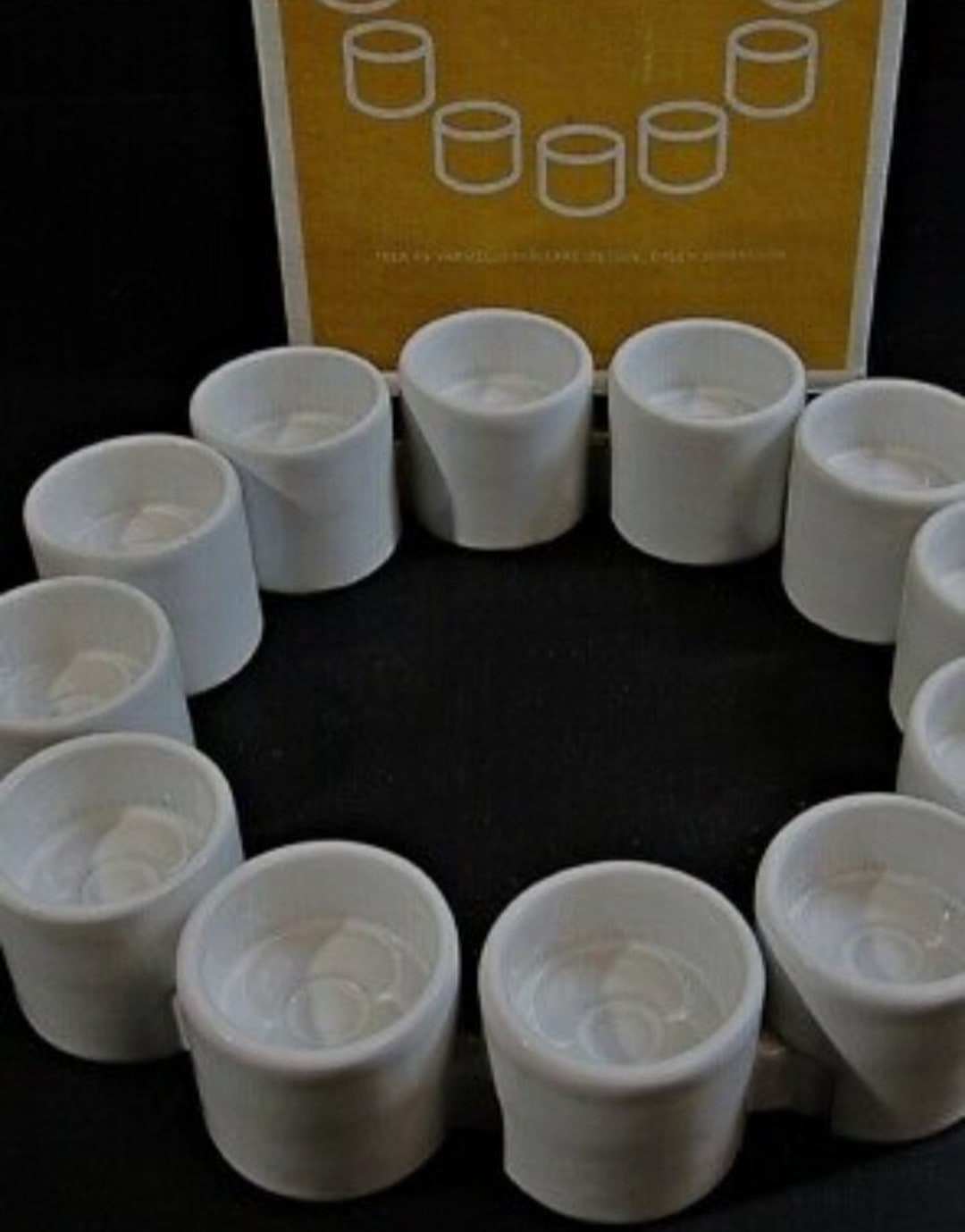 IKEA Interlocking White Ceramic Votive Candle Tealight Holders Etsy