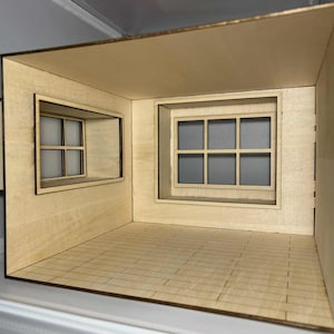 1:12 Dollhouse Roombox with Window Seat KIT