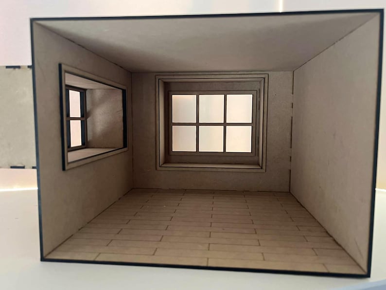 1:12 Dollhouse Roombox with Window Seat KIT image 2