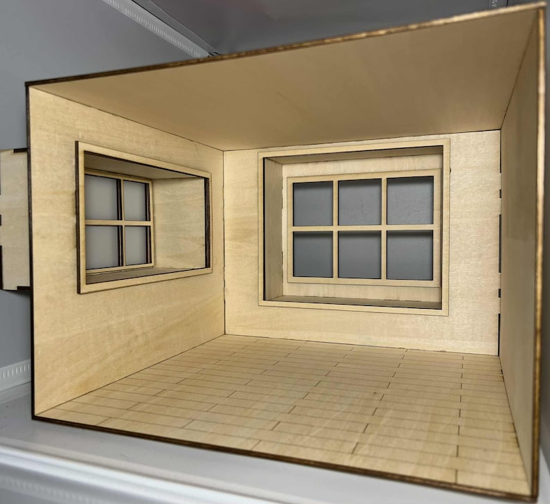 1:12 Dollhouse Roombox with Window Seat KIT image 6