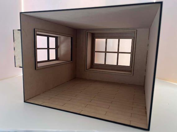 1:12 Dollhouse Roombox with Window Seat KIT
