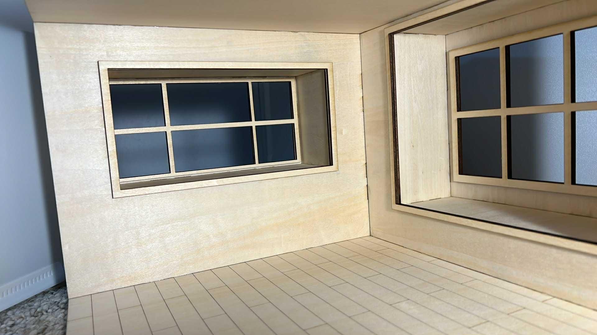 Miniatura Wainscot Trim Per Casa Delle Bambole In Scala 1:12 - 3 Pezzi