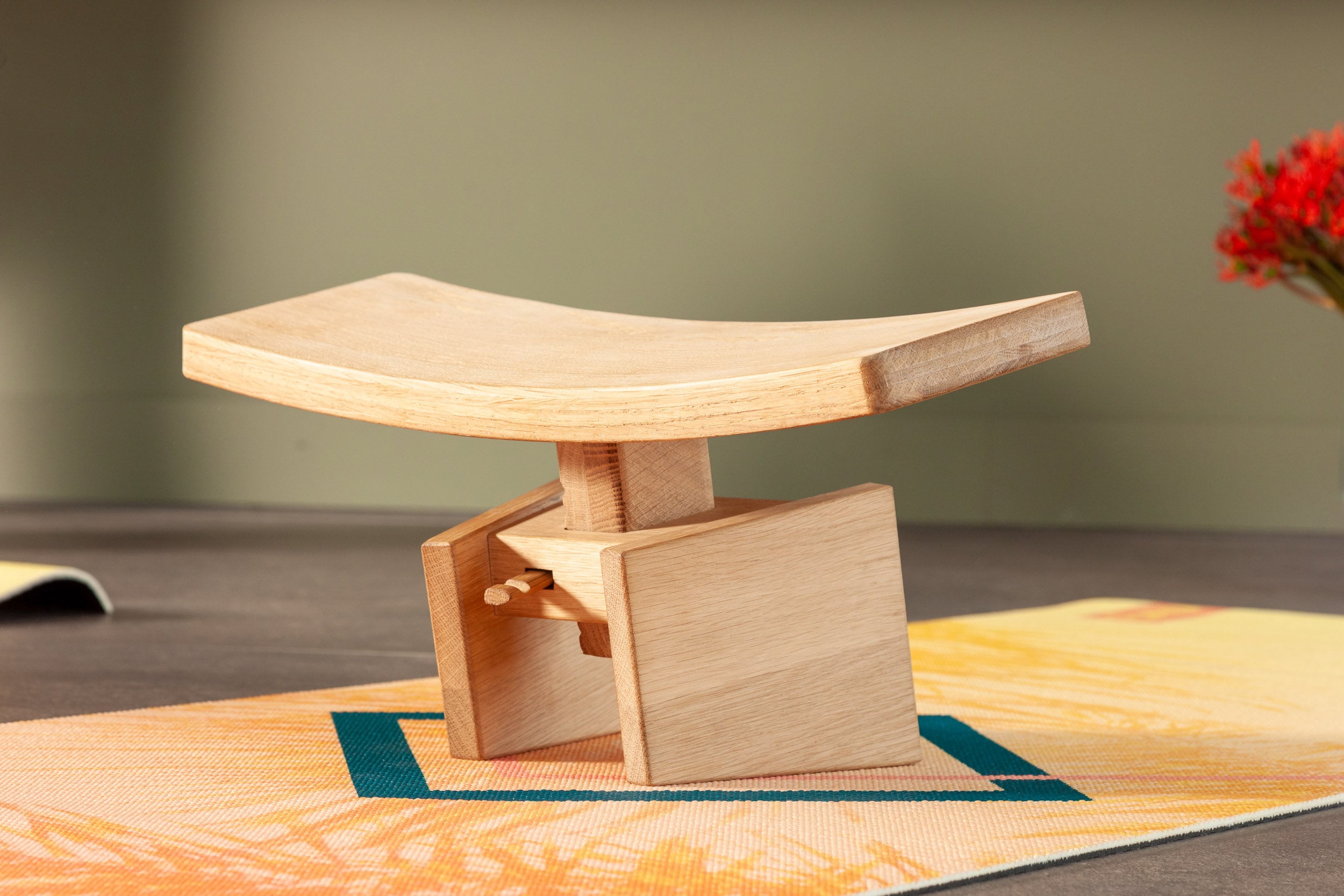 Tabouret de banc de prière, banc de méditation avec genouillère de prière  en bois massif avec banc et plateau de table pliant à la maison, cadeaux  religieux (marron 40 x 49 x