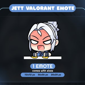 ANGRY Jett Valorant Emote,Vtuber,Valorant,EmoteTactics,Cute,Lovely,Girl,Green,Twitch Emote,Girly,Beautiful,Streamer,Discord Emote