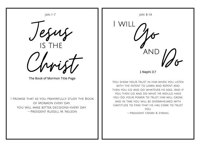 2024 digital Come Follow Me Cards book of Mormon Etsy