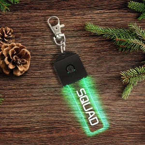Custom Engraved Flash LED Light Keychain, Personalized Gift with Multi-Color Glow