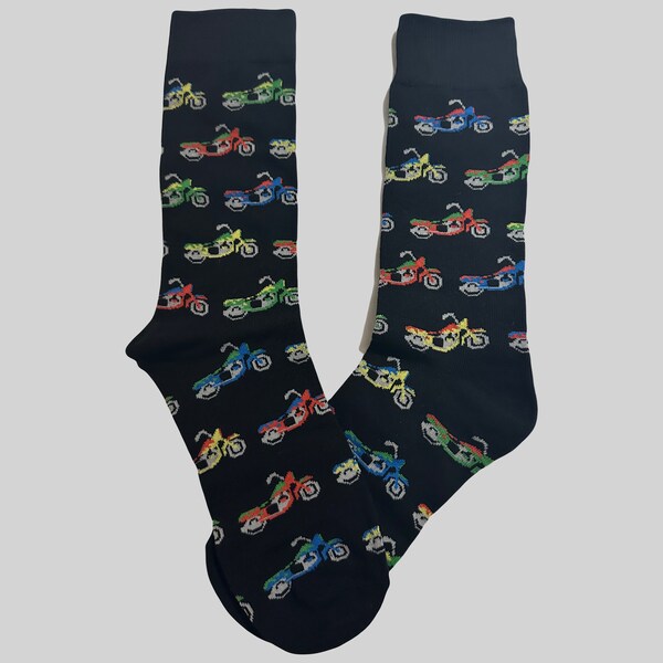 MOTORBIKE Printed Socks, Novelty, Stocking Filler, Funny Socks, Present, Gift, Bike, Motorcycle, Travel, Transport, Biker, Moped, Fathers