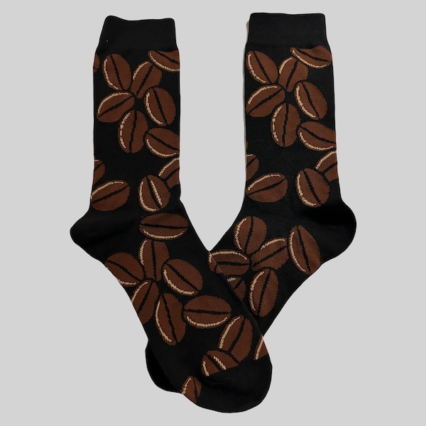 COFFEE BEANS Printed Socks, Novelty, Stocking Filler, Funny Socks, Present, Gift, Beans, Drink, Caffeine, Coffee Drinker, Lover, Barista