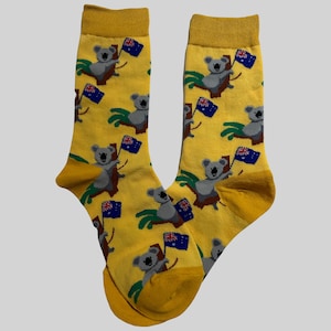 KOALA Printed Socks, Novelty, Stocking Filler, Funny Socks, Present, Gift, Animal, Australia, Australian, Travelling, Travel, Traveller,