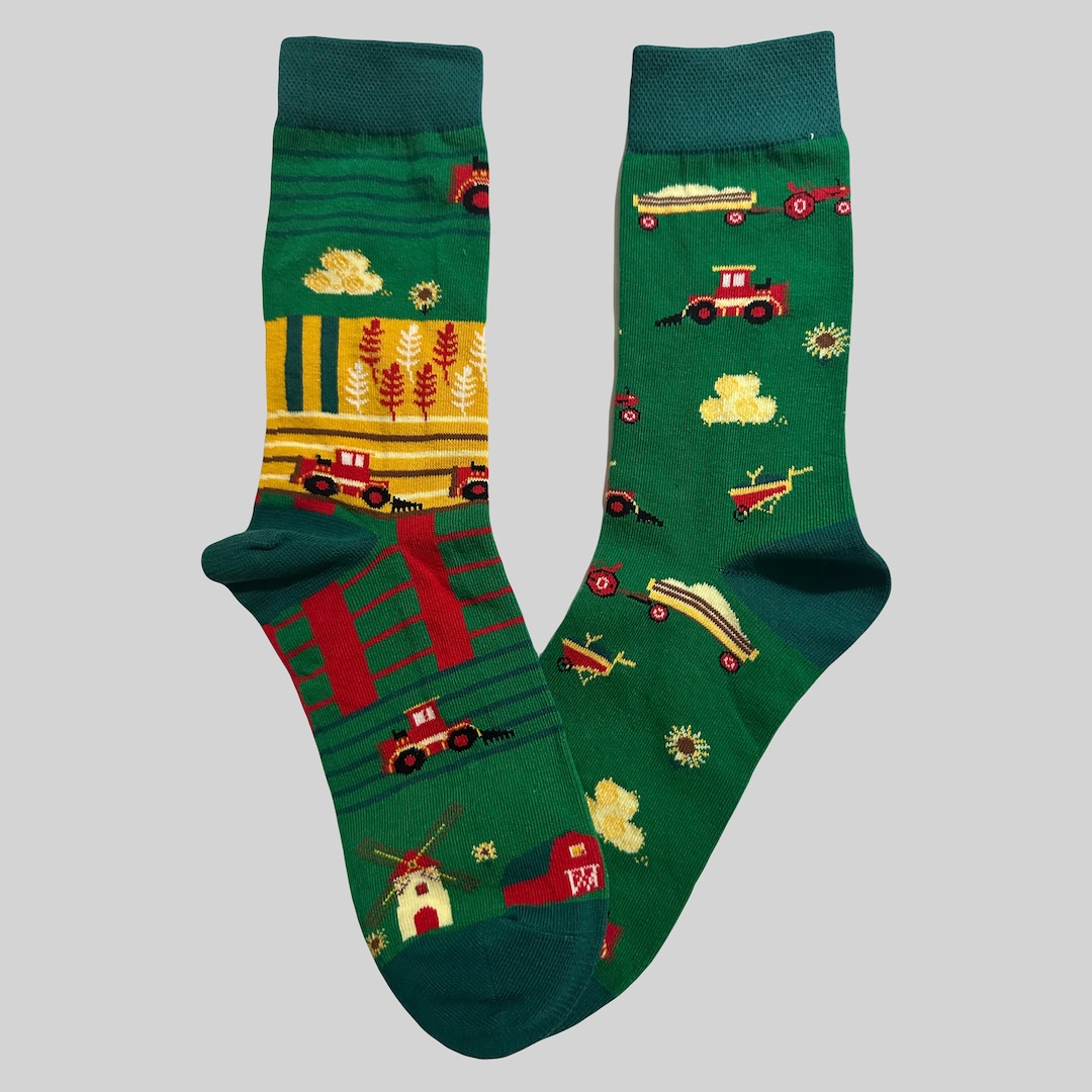 FARMER Odd Printed Socks, Novelty, Stocking Filler, Funny Socks