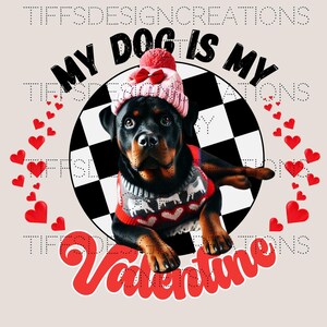 私の犬は私のバレンタイン 面白い犬のPNG ペット愛好家Tシャツ デジタルダウンロード 昇華デザイン 透明な背景 レトロファーママ クリカット