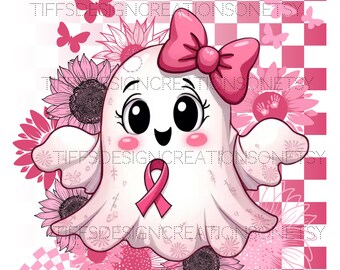 Breast Cancer Is Boo Sheet Funny Tshirt Png Ghost Ribbon Cancer Awareness Digital Design Trendy Halloween Ghost Tshirt Sublimation Design