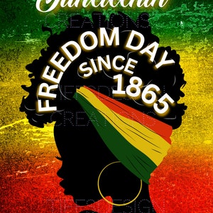 Beautiful Black Woman  Digital Art Juneteenth DesignPretty Curly Hair Png Svg Clipart Red Yellow Green Background Fashionable Printable