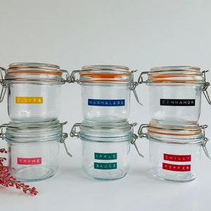 IKEA Small Glass storage Jars Spice Herb Jam Bottles Mason Clip Top  Airtight