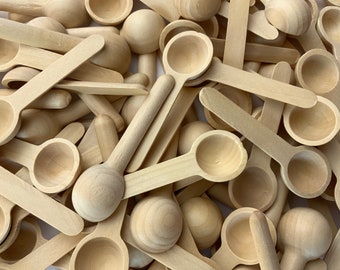 Mini Wooden Scoop for Jars Containers Perfect For Home Organisation, spice and herb scoop, miniature spoon.