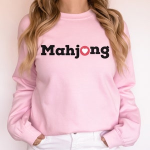 love mahjong Crewneck Sweatshirt, mahjong sweatshirt, mahjong clothing, mahjong womens sweatshirt, mahjong shirt, mahjong gifts, Mahj shirt