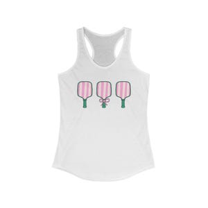regata de pickleball, camiseta de pickleball preppy, camiseta de pickleball preppy, laços de pickleball, regata feminina estilo nadador, camiseta de pickleball feminina imagem 4
