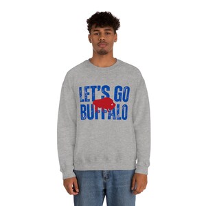 Lets Go Buffalo Sweatshirt, vintage Buffalo sweatshirt, Buffalo football sweatshirt , lets go Buffalo shirt, game day sweatshirt image 6