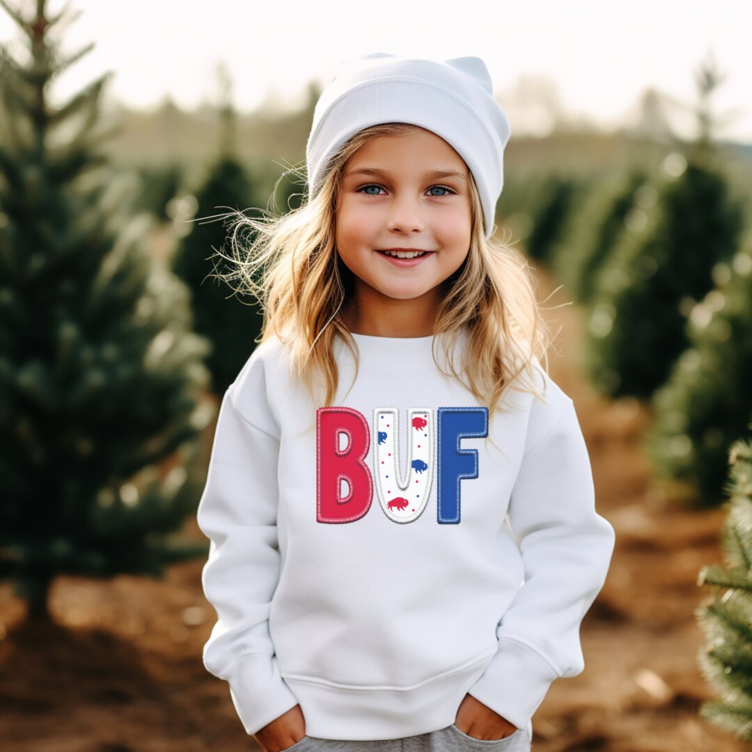 Buffalo Youth Crewneck Sweatshirt, Buffalo Football Sweatshirt, Kids